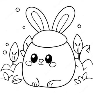 Squishmallow Osterhase Ausmalbild | Squishmallow Ostern Ausmalbild