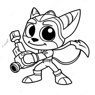 Ratchet und Clank Ausmalbild | Ratchet und Clank Ausmalbild