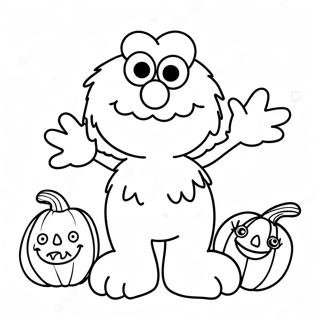 Elmo Halloween Ausmalbild | Elmo Halloween Ausmalbild