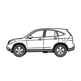 Sportlicher Honda CRV Ausmalbild | Honda CRV Ausmalbild