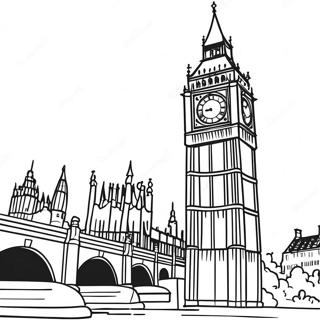 Big Ben Ausmalbild | Großer Ben Ausmalbild
