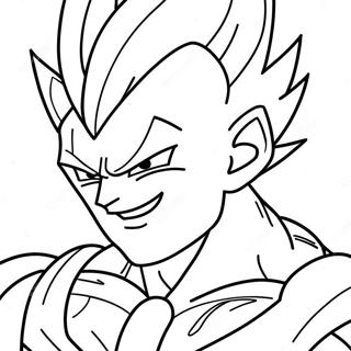 Majin Vegeta im Kampf Ausmalbild | Majin Vegeta Ausmalbild