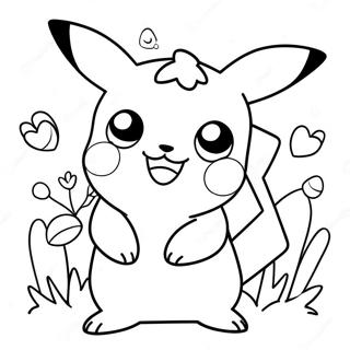 Niedliches Mädchen Pikachu Ausmalbild | Mädchen Pikachu Ausmalbild