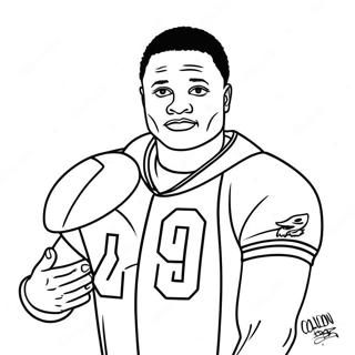 Barry Sanders Ausmalbild | Barry Sanders Ausmalbild