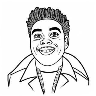 Kodak Black Porträt Ausmalbild | Kodak Schwarz Ausmalbild