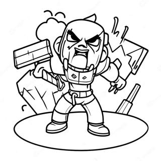 Epischer Bedwars Konflikt Ausmalbild | Bettkriege Ausmalbild