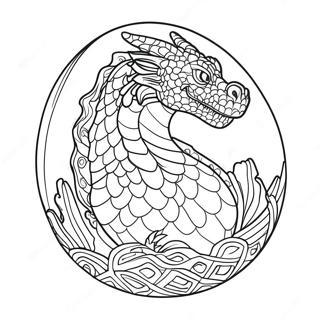 Schimmerndes Drachen-Ei Ausmalbild | Drachen Ei Ausmalbild