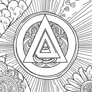 Alpha und Omega Symbol Ausmalbild | Alpha und Omega Ausmalbild