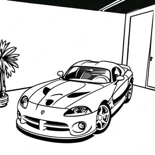 Roter Dodge Viper Ausmalbild | Dodge Viper Ausmalbild