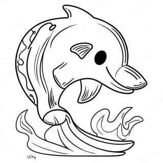 Miami Dolphins Logo Ausmalbild | Miami Delfine Ausmalbild