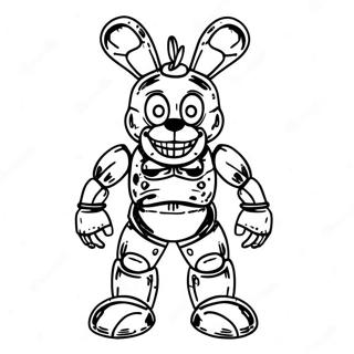 Ausmalbild von Springtrap in voller Körpergröße | Vollkörper Springtrap Ausmalbild