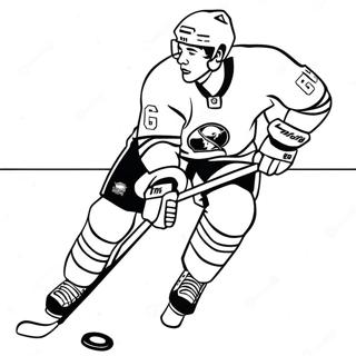 Buffalo Sabres Spieler beim Schlittschuhlaufen Ausmalbild | Buffalo Sabres Ausmalbild
