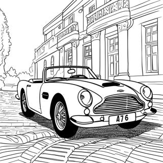 Klassisches Aston Martin Sportwagen Ausmalbild | Aston Martin Ausmalbild