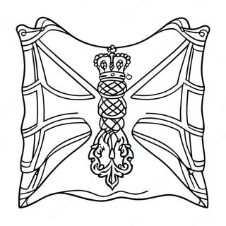 Schottische Flagge Ausmalbild | Schottische Flagge Ausmalbild