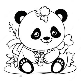 Weihnachts-Panda Malvorlage | Weihnachts-Panda Ausmalbild