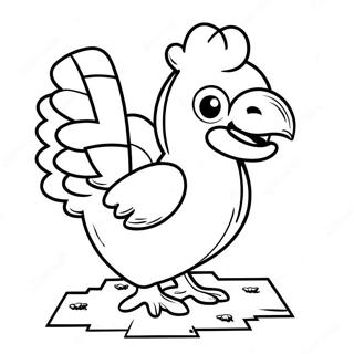 Minecraft Huhn Ausmalbild | Minecraft Huhn Ausmalbild