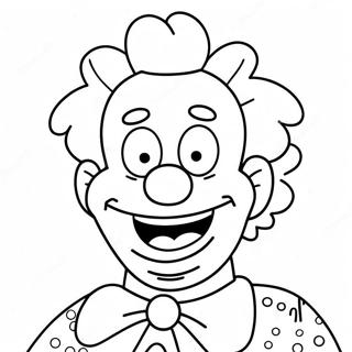Lustiger Krusty der Clown Ausmalbild | Krusty der Clown Ausmalbild