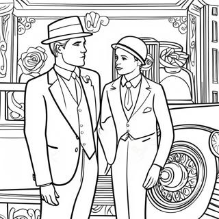 Der große Gatsby Ausmalbild | Der große Gatsby Ausmalbild