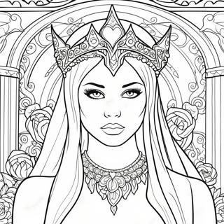 Dunkle Schönheit Gothic Prinzessin Ausmalbild | Dunkle Schönheit Ausmalbild