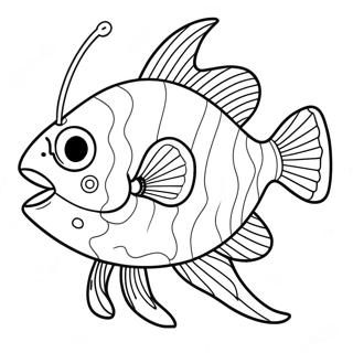 Anglerfisch Ausmalbild | Anglerfisch Ausmalbild