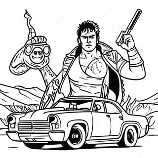 Mad Max Fury Road Ausmalbild | Mad Max Ausmalbild
