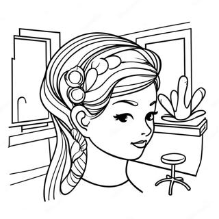 Friseursalon Ausmalbild | Friseursalon Ausmalbild