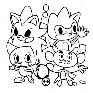 Sonic Lost World Charaktere Ausmalbild | Sonic Verlorene Welt Ausmalbild