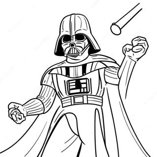 Darth Vader im Kampf Ausmalbild | Star Wars Ausmalbild