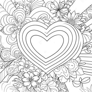 Herz Ausmalbild zum Valentinstag | Valentinstag Ausmalbild