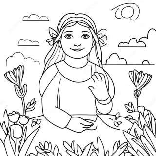 Ausmalbild von Ostara Feier | Ostara Ausmalbild