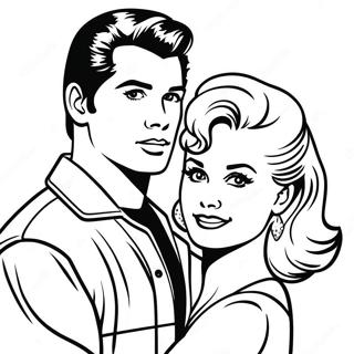 Grease Filmplakat Ausmalbild | Fett Ausmalbild