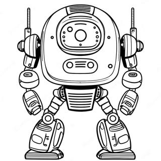 Futuristischer Roboter Ausmalbild | Futuristisch Ausmalbild