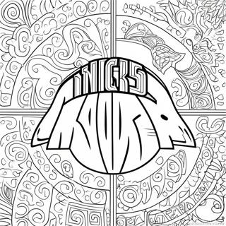 Knicks-Logo Ausmalbild | Knicks Ausmalbild