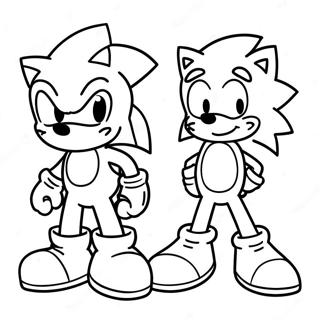 Sonic und Mario Ausmalbild | Sonic und Mario Ausmalbild