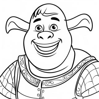 Ausmalbild von Shreks lustigem Gesichtsausdruck | Gesicht Shrek Ausmalbild