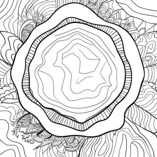 Ausmalbild einer Geode | Geode Ausmalbild