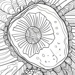 Funkelndes Ausmalbild einer Geode | Geode Ausmalbild