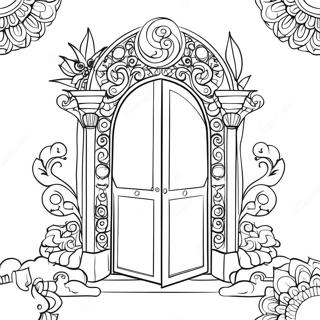 Magisches Portal Ausmalbild | Portal Ausmalbild