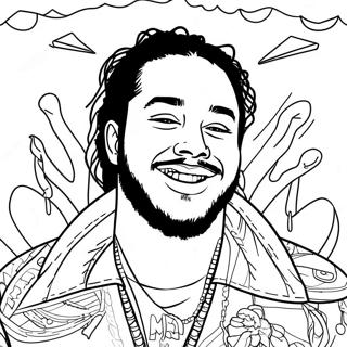 Post Malone Ausmalbild | Post Malone Ausmalbild