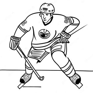 Connor McDavid schnell skaten Ausmalbild | Connor McDavid Ausmalbild