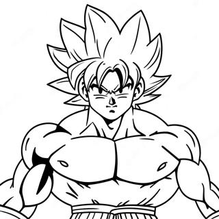 Ausmalbild von Goku in Super-Saiyajin-Form | Goku und Gohan Ausmalbild