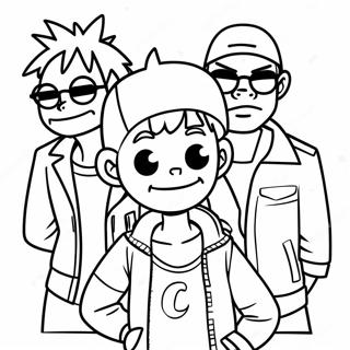 Ausmalbild der Gorillaz | Gorillaz Ausmalbild
