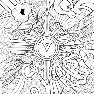 Ausmalbild des Valorant-Logos | Valorant Ausmalbild