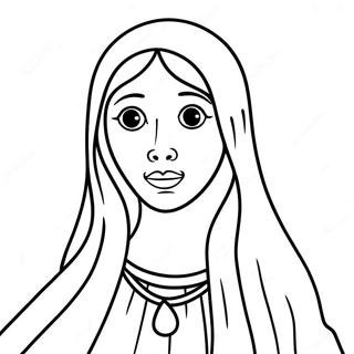 Ausmalbild des gruseligen Geistes La Llorona | Die Weinen Ausmalbild