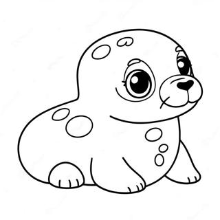 Niedliches Baby-Seehund Ausmalbild | Seehund Ausmalbild