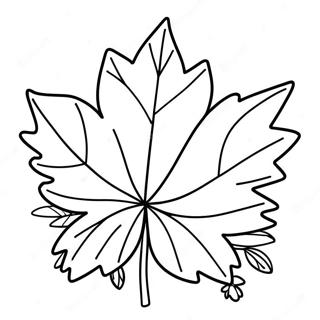 Niedlicher Ahornblatt Ausmalbild | Ahornsirup Ausmalbild