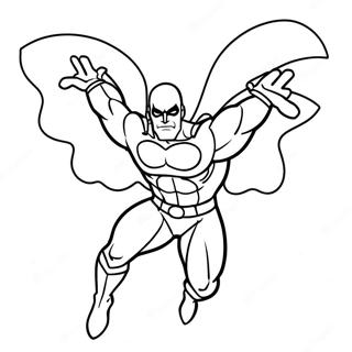 Gman Superheld fliegendes Ausmalbild | Gman Ausmalbild