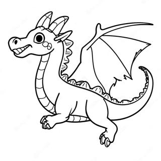 Anime Drache fliegt am Himmel Ausmalbild | Anime Drache Ausmalbild