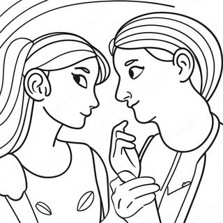 Bunte Fairness in Freundschaft Ausmalbild | Fairness Ausmalbild