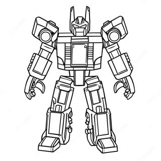Bunter Lego Transformer Roboter Ausmalbild | Lego Transformer Ausmalbild